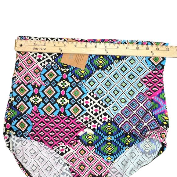 Swimsuits For All Swim Sexy Bikini Bottom Womens 16 Multicolor Geometric Boho - Picture 4 of 11